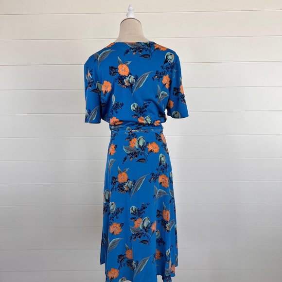 Blue Floral DVF Wrap Dress - Picture 2 of 3